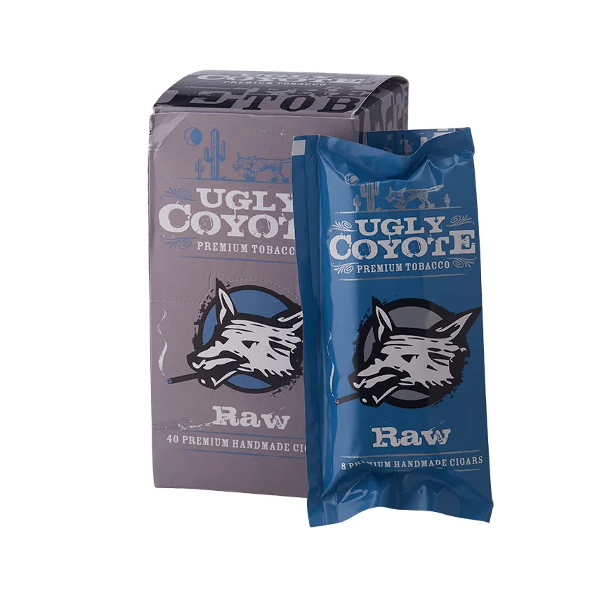 Ugly Coyote Raw (8) Natural | Small Cigar | Upright of 40