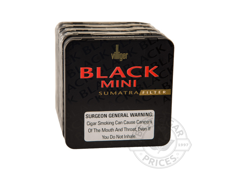 Villiger Black Mini Sumatra Filter Cigarillos - 100 Cigarillos