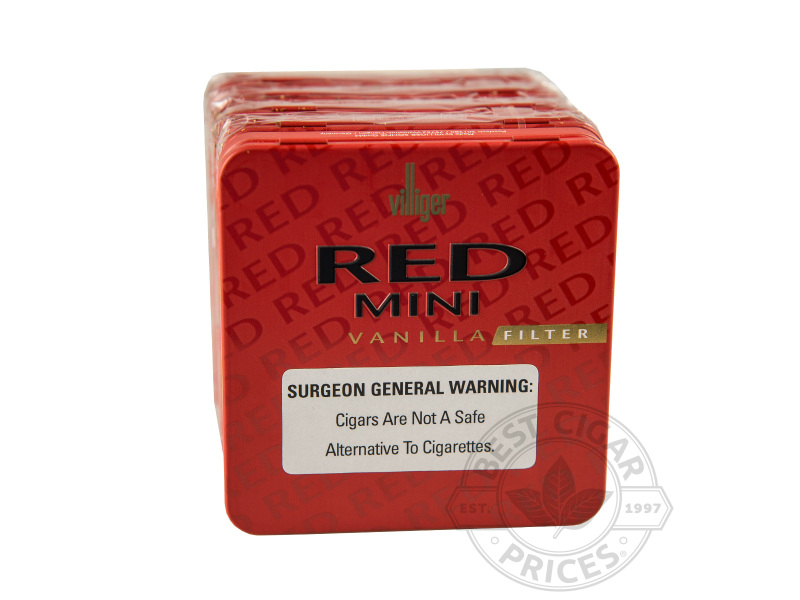 Villiger Red Mini Vanilla Filter Cigarillos - 100 Cigarillos