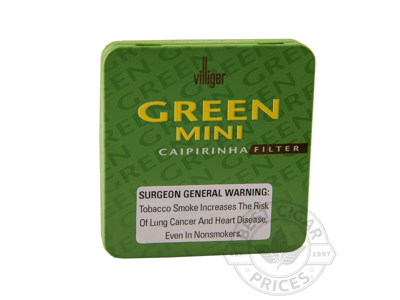 Villiger Green Caipirinha Filter Cigarillos - Tin - 20 Total Cigars
