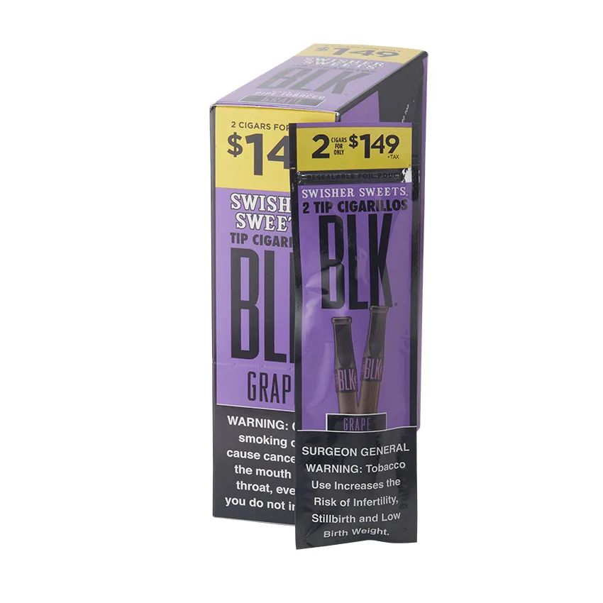 Swisher Sweet Blk Grape (2) Natural | Cigarillo | Upright of 30