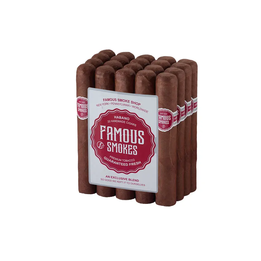 Famous Smokes Habano Gordo Natural | Gordo | Bundle of 20