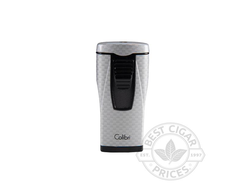 Colibri Monaco Triple Flame Lighter - Silver Carbon Fiber - Box of 20
