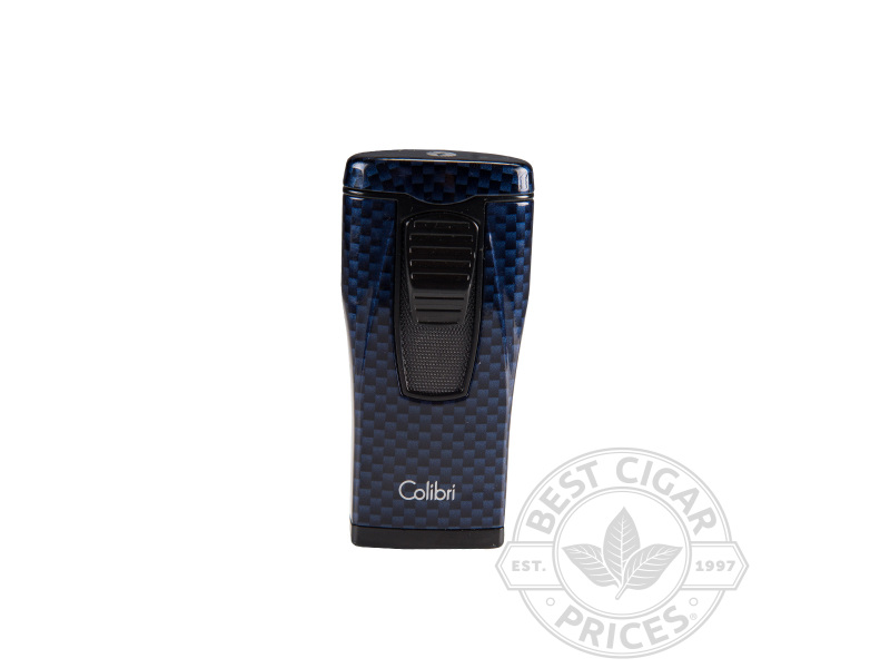 Colibri Monaco Triple Flame Lighter - Blue Carbon Fiber - Box of 20