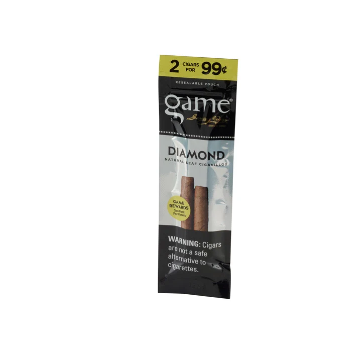 Garcia y Vega Game Cigarillos Diamond (2) Natural | Cigarillo | Pack of 2