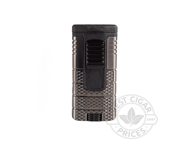 Xikar Tactical Single Jet Flame Lighter - Gunmetal & Black - Box of 20