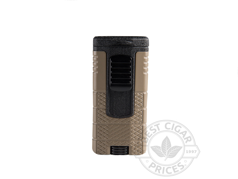 Xikar Tactical Triple Jet Flame Lighter - Tan & Black - Box of 20