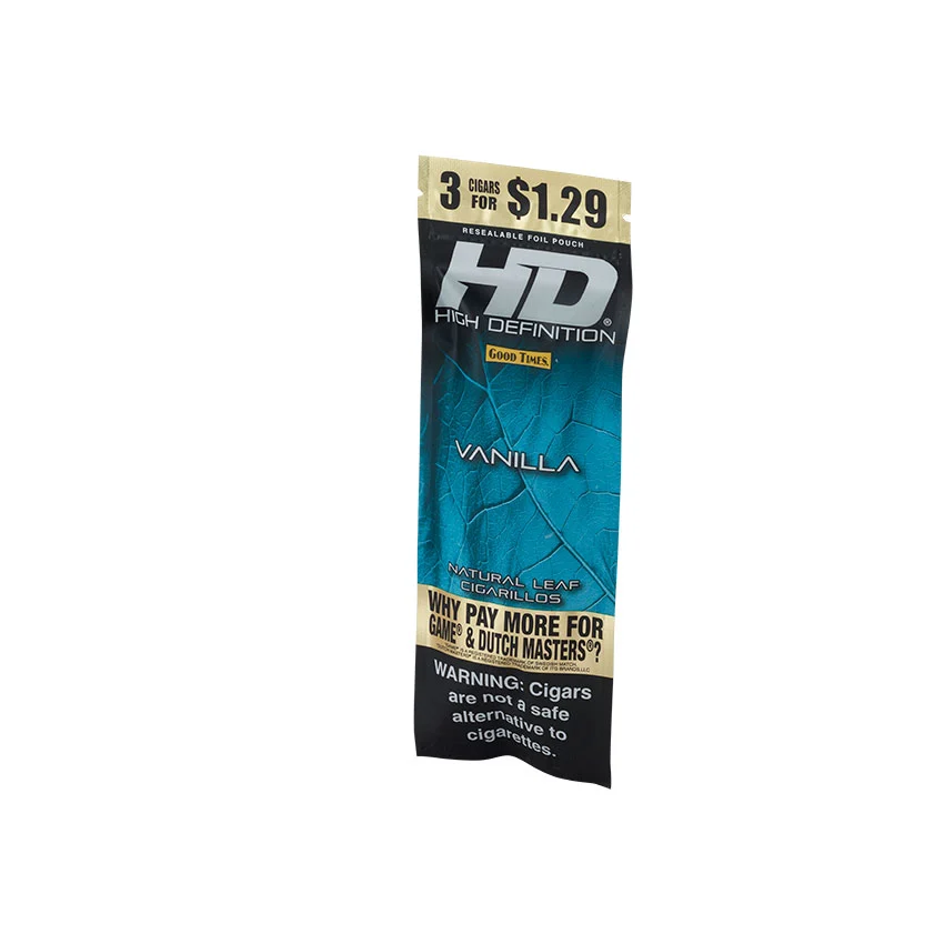 Good Times #HD Vanilla - 3 for 1.29 Natural | Cigarillo | Pack of 3