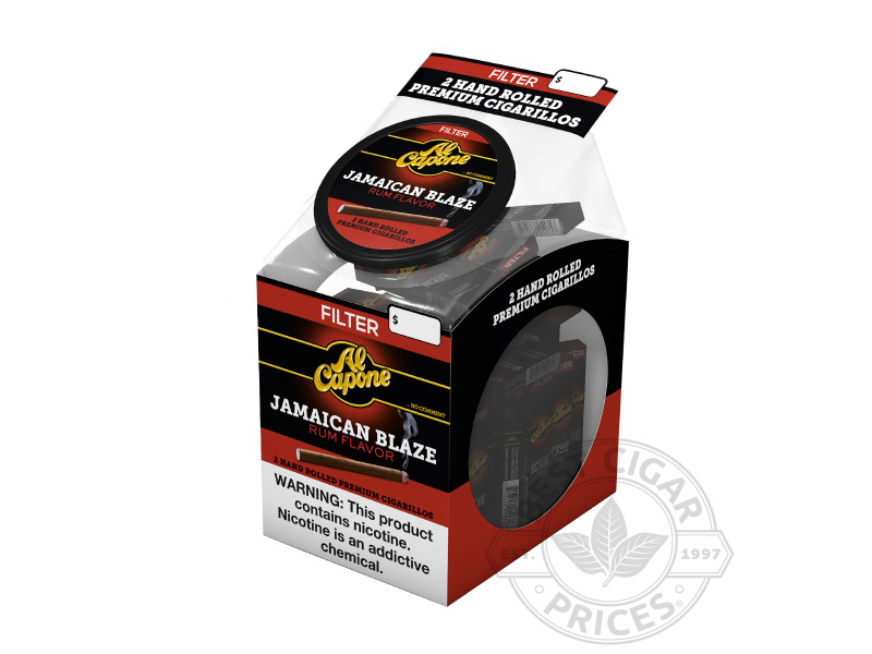 Al Capone Jamaican Blaze Filtered Display Bowl - Small Packs: 120 Cigarillos