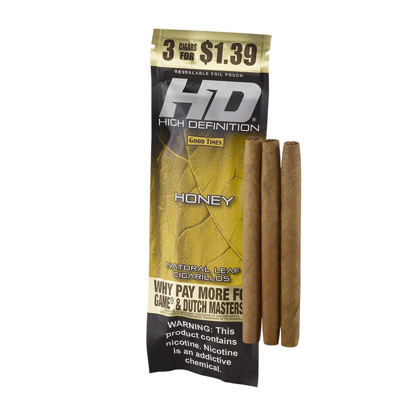 Good Times #HD Honey 3 for 1.39 Natural | Cigarillo | Pack of 3