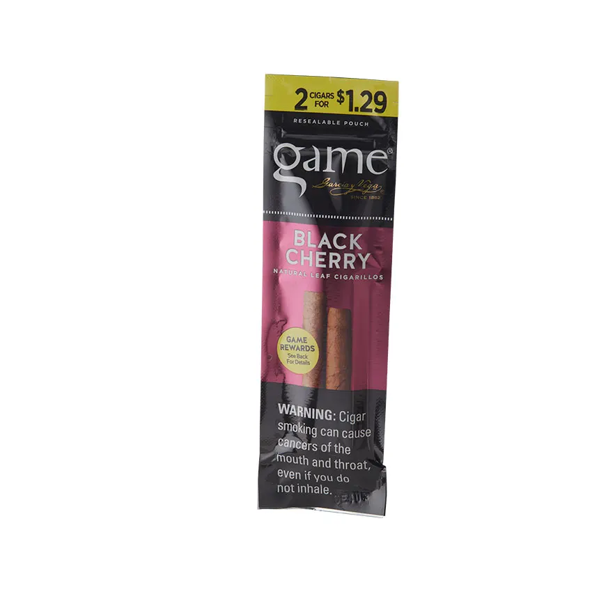 Garcia y Vega Game Cigarillos 2 for $1.29 Black Cherry Maduro | Cigarillo | Pack of 2