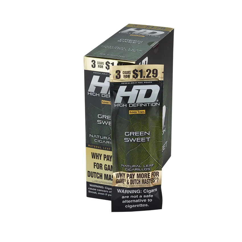 Good Times #HD Green Sweet - 3 for 1.29 Natural | Cigarillo | Upright of 45