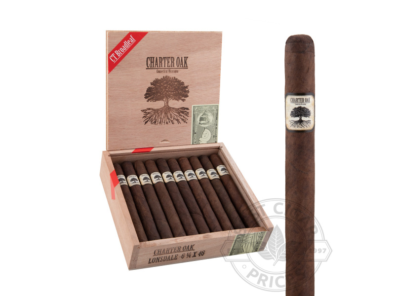 Charter Oak Connecticut Broadleaf Lonsdale - 20 Cigars