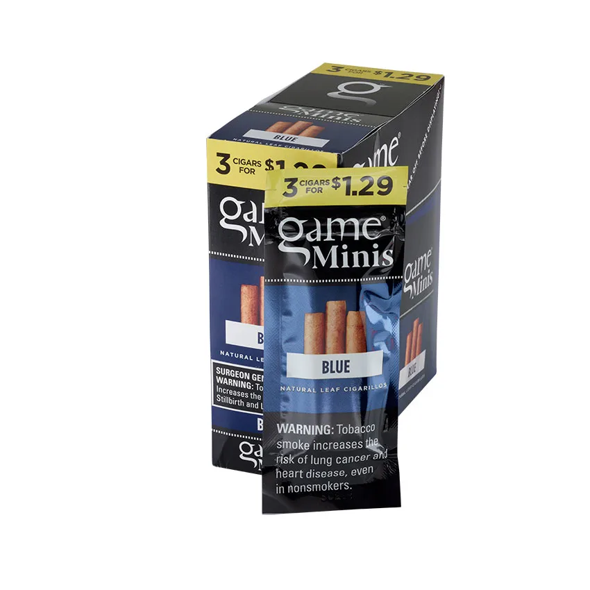 Garcia Y Vega Game Mini Blue (3) Natural | Cigarillo | Upright of 45