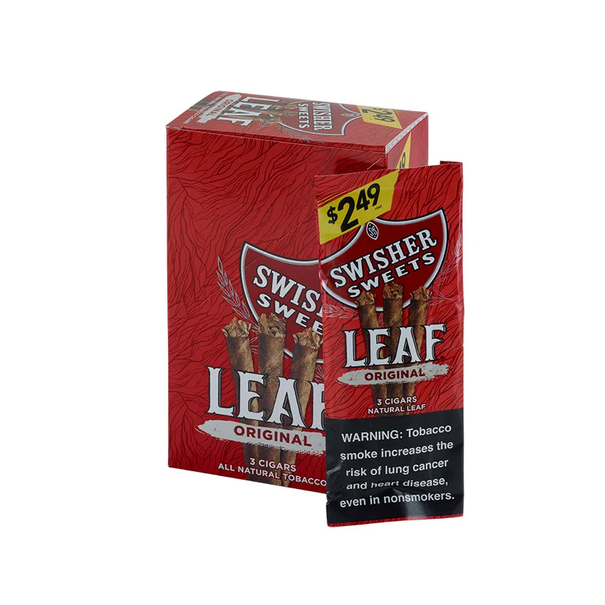 Swisher Leaf Original (3) Natural | Cigarillo | Upright of 30