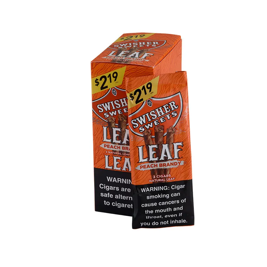 Swisher Sweets Leaf Peach Brandy Cigarillos (3) Natural | Cigarillo | Upright of 30