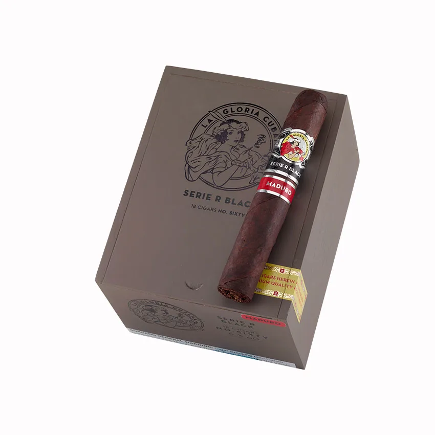La Gloria Cubana Serie R Black Maduro No. 60 | Gordo | Box of 18