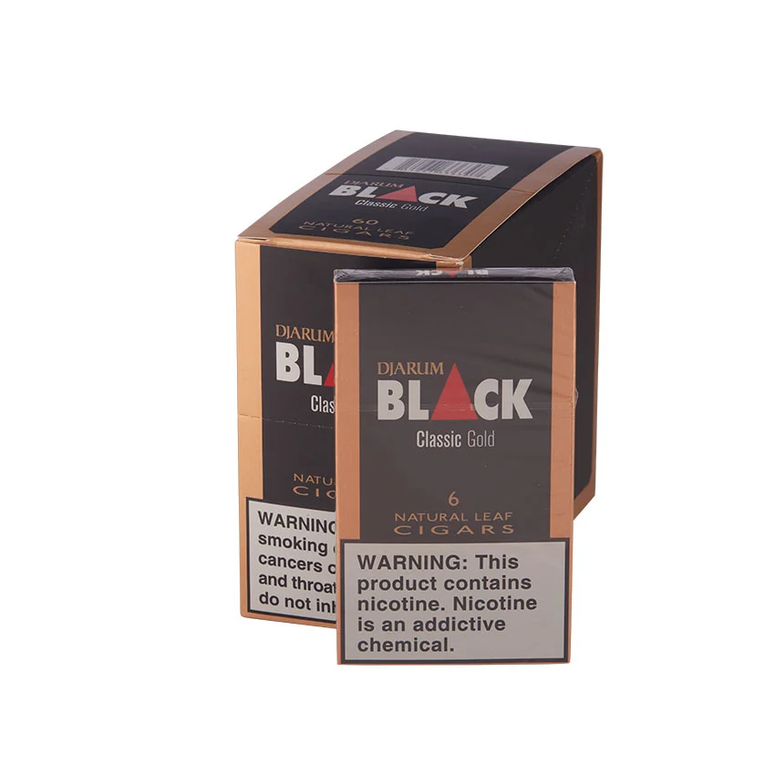 Djarum Black Classic Gold Natural Leaf (6) | Cigarillo | Carton of 60