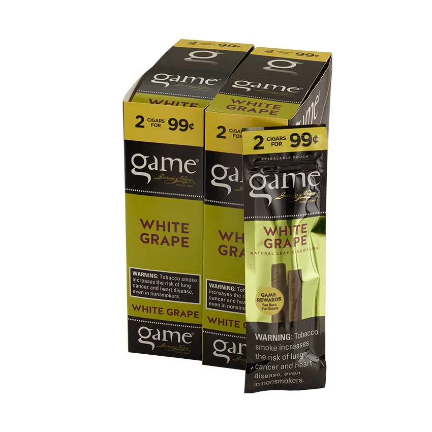 Garcia y Vega Game Cigarillos White Grape (2) Natural | Cigarillo | Upright of 60