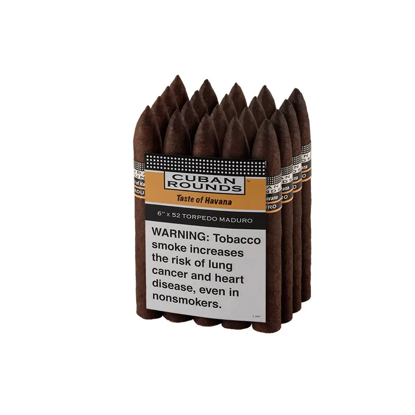 Cuban Rounds Torpedo Maduro | Torpedo | Bundle of 20