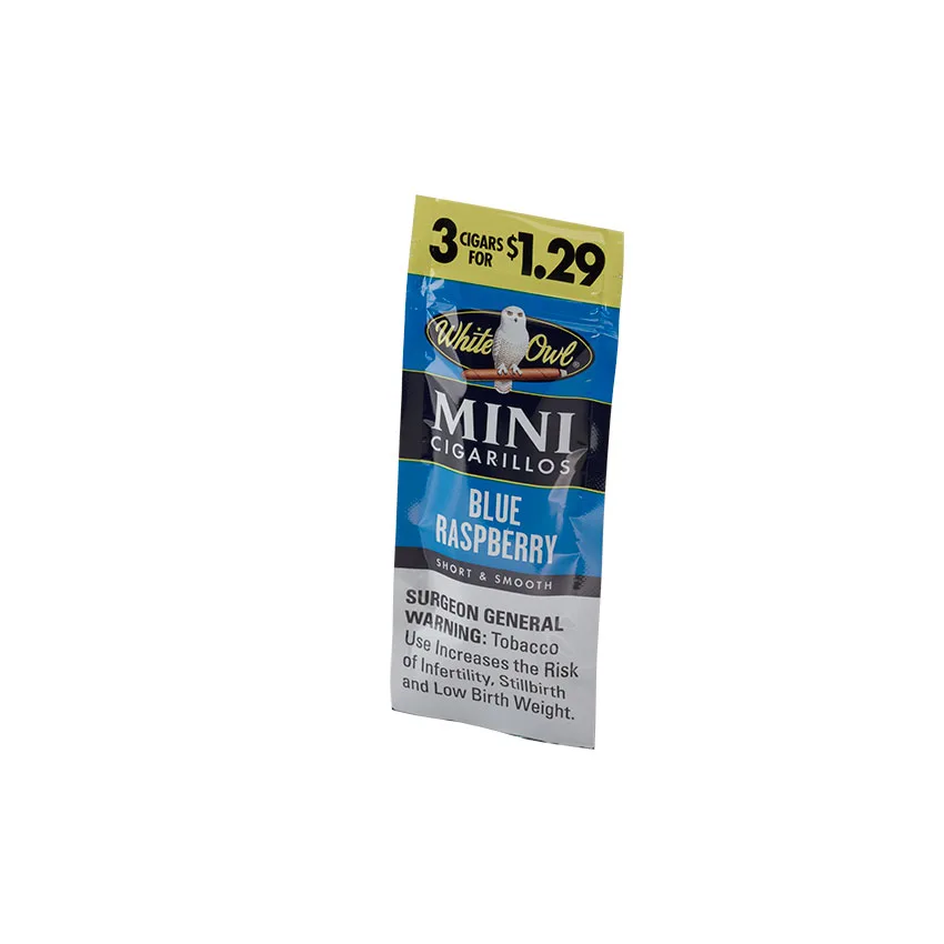 White Owl Mini Cigarillo Blue Raspberry (3) Natural | Cigarillo | Pack of 3