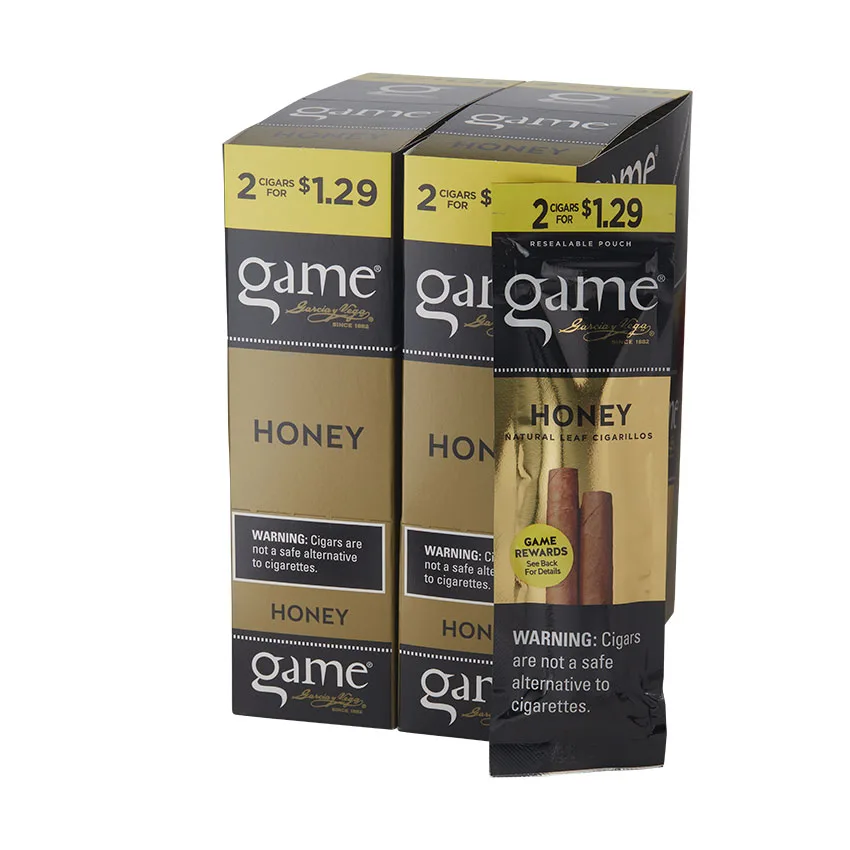 Garcia Y Vega Game Cigarillos Honey (2) Natural | Cigarillo | Upright of 60