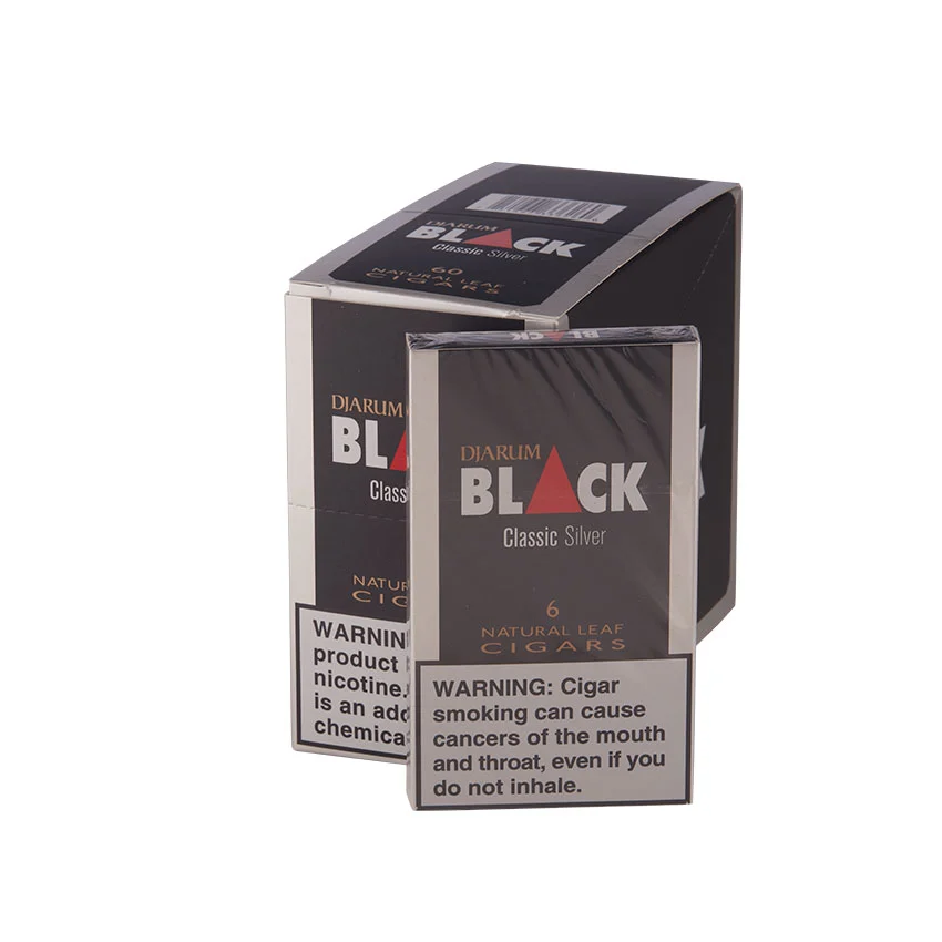 Djarum Black Classic Silver Natural Leaf (6) | Cigarillo | Carton of 60