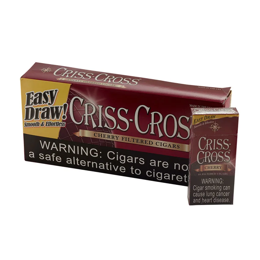 Criss Cross Heavy Weights Cherry (20) Natural | Filtered Cigar | Carton of 200