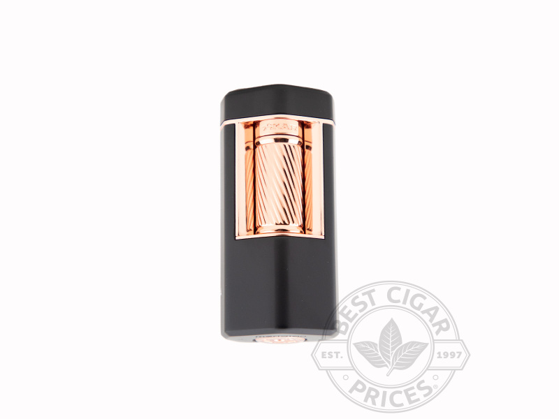 Xikar Meridian Triple Soft Flame Lighter - Black & Rose Gold - Box of 20