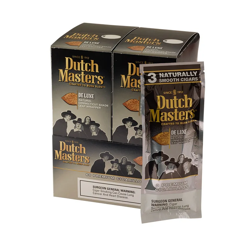 Dutch Masters Cigarillos Deluxe (3) Natural | Cigarillo | Pack of 60