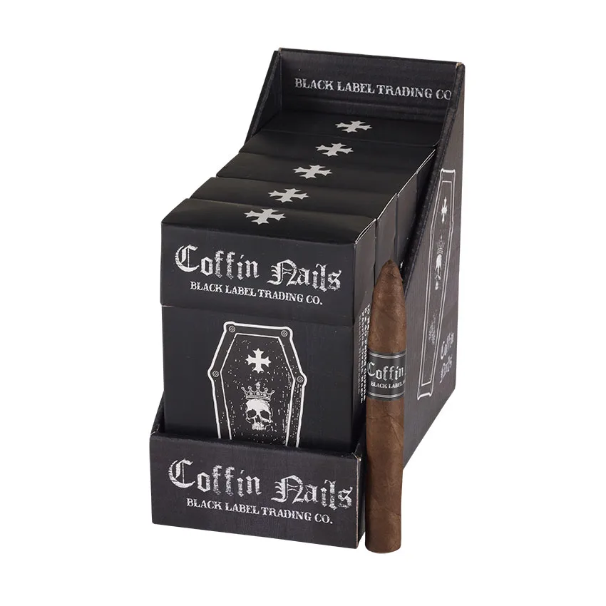 Black Label Trading Coffin Nails Petite Corona Maduro | Petite Belicoso | Upright of 50