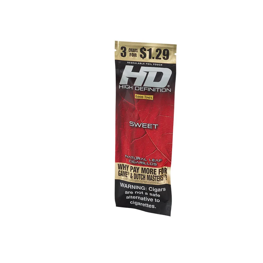 Good Times #HD Sweet 3 for 1.29 Natural | Cigarillo | Pack of 3