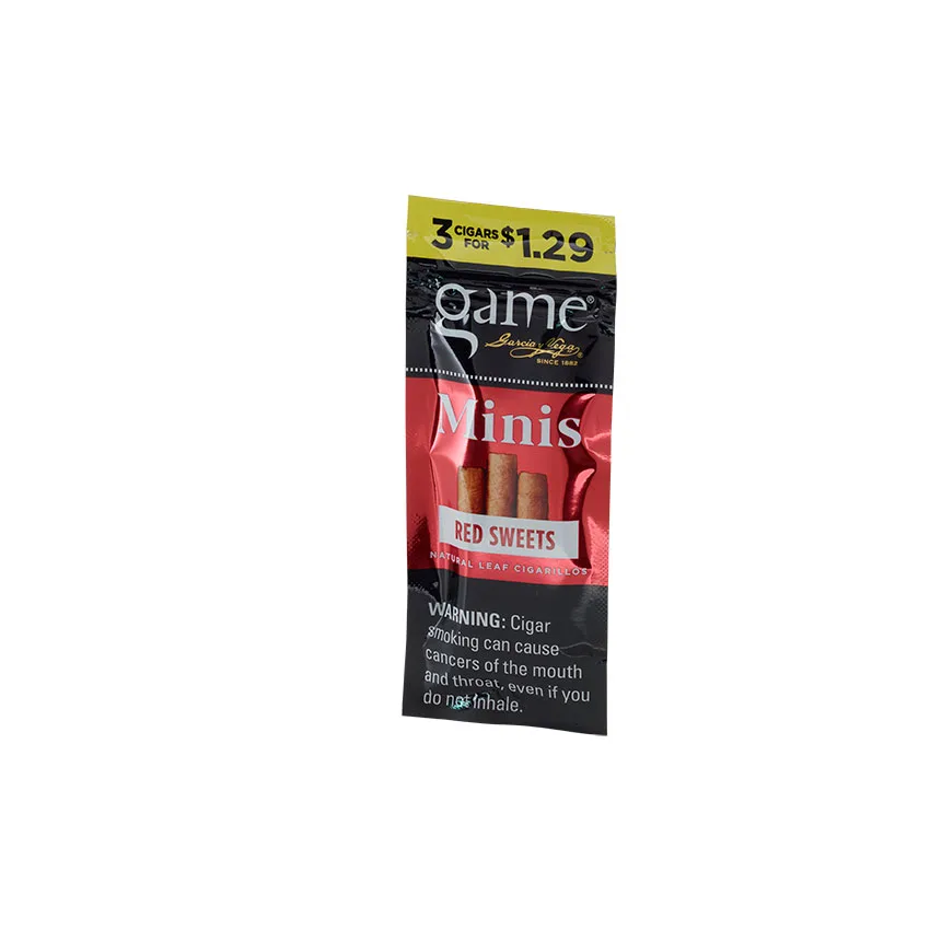 Garcia y Vega Game Mini Red (3) Natural | Cigarillo | Pack of 3