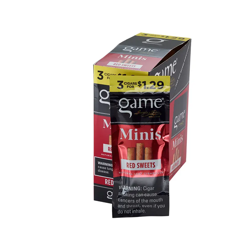 Garcia y Vega Game Mini Red (3) Natural | Cigarillo | Upright of 45