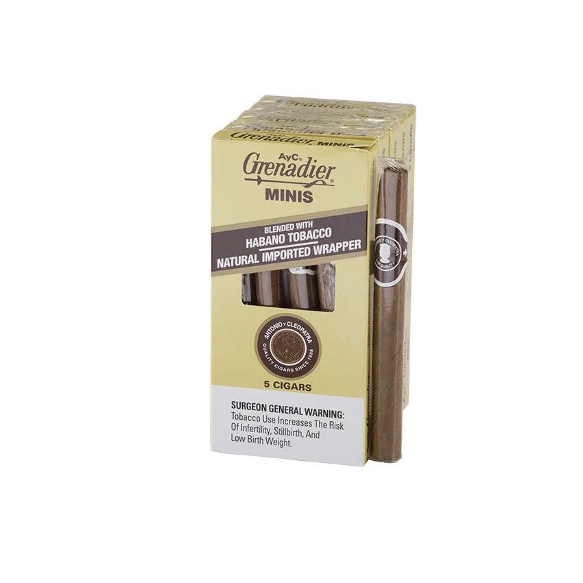 Antonio y Cleopatra Grenadiers Mini Dark Dark Natural | Cigarillo | Pack of 25