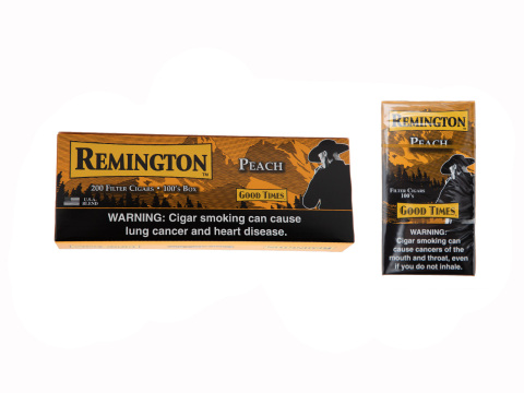 Good Times Remington Peach Filtered Cigars - Carton - 200 Total Cigars