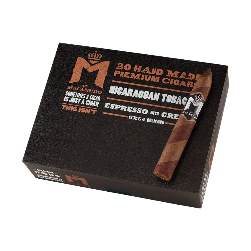 M By Macanudo Espresso Belicoso Barber Pole | Belicoso | Box of 20