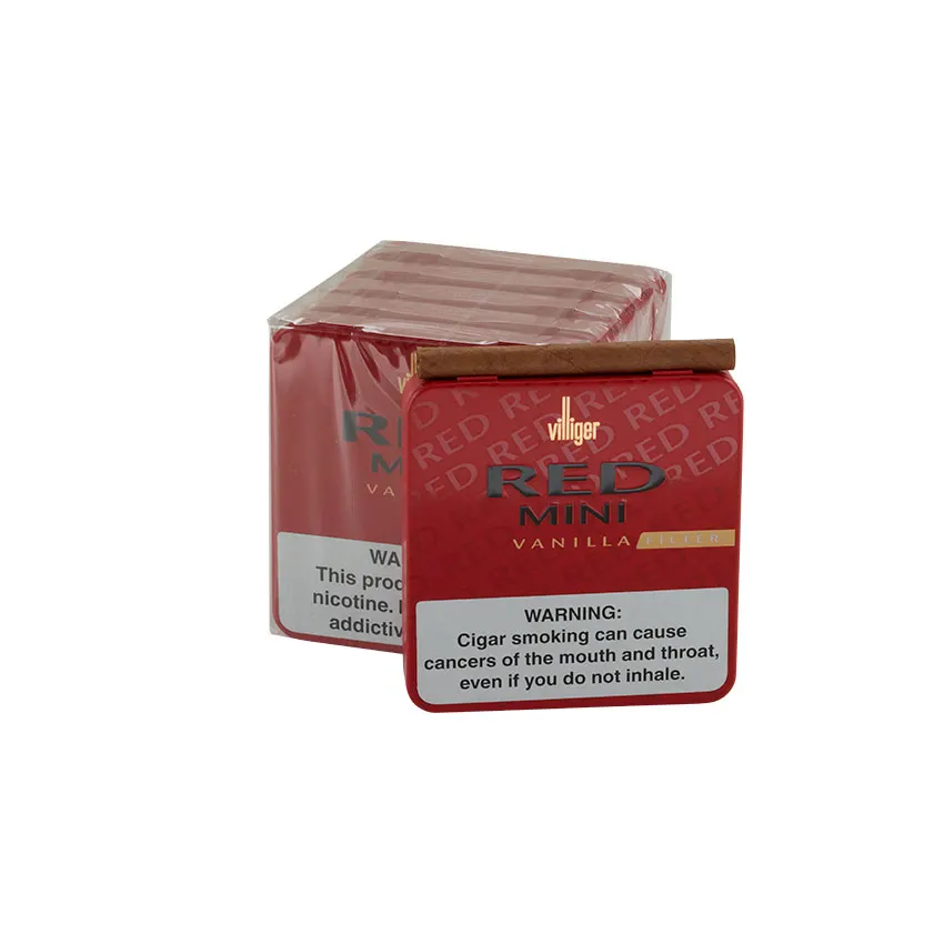 Villiger Red Mini Vanilla Filter Natural | Filtered Cigar | Pack of 100