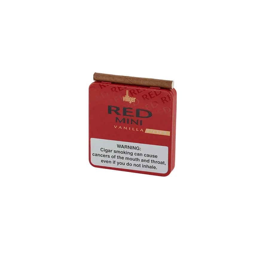 Villiger Red Mini Vanilla Filter Natural | Filtered Cigar | Tin of 20