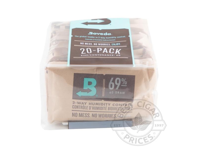 Boveda Humidipak 60 Gram - 69% Relative Humidity - Pack Of 20 - Box of 20