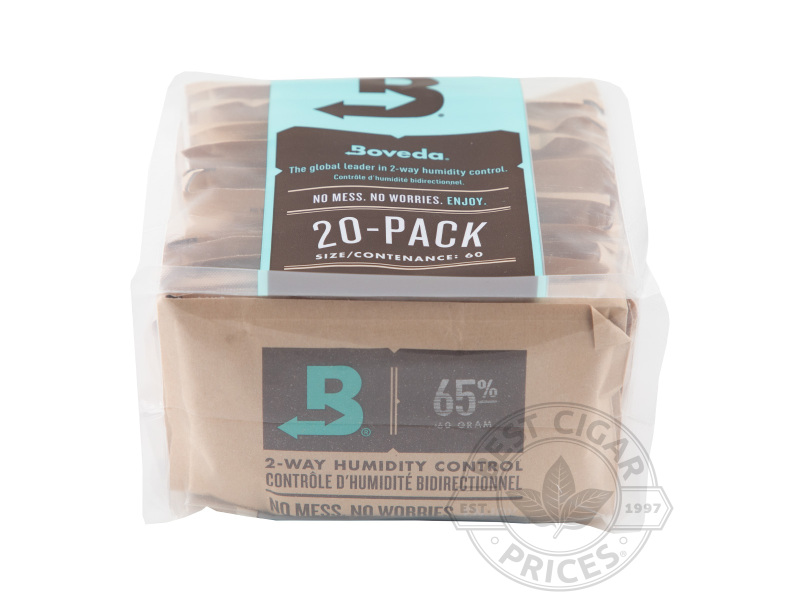 Boveda Humidipak 60 Gram - 65% Relative Humidity - Pack Of 20 - Box of 20