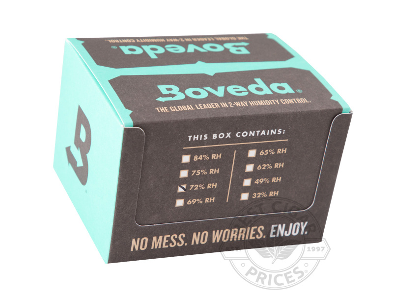 Boveda Humidipak 60 Gram - 72% Relative Humidity - Pack Of 12 - Box of 20