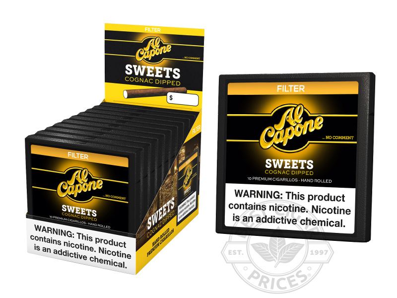 Al Capone Sweets Cognac Filtered 2x Deal - Small Packs: 100 Cigarillos