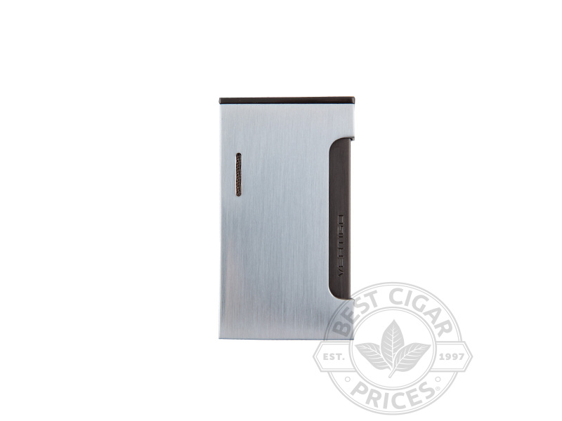 Zephyr Flat Flame Lighter By Vertigo- Brushed Chrome & Brushed Gunmetal - Box of 20