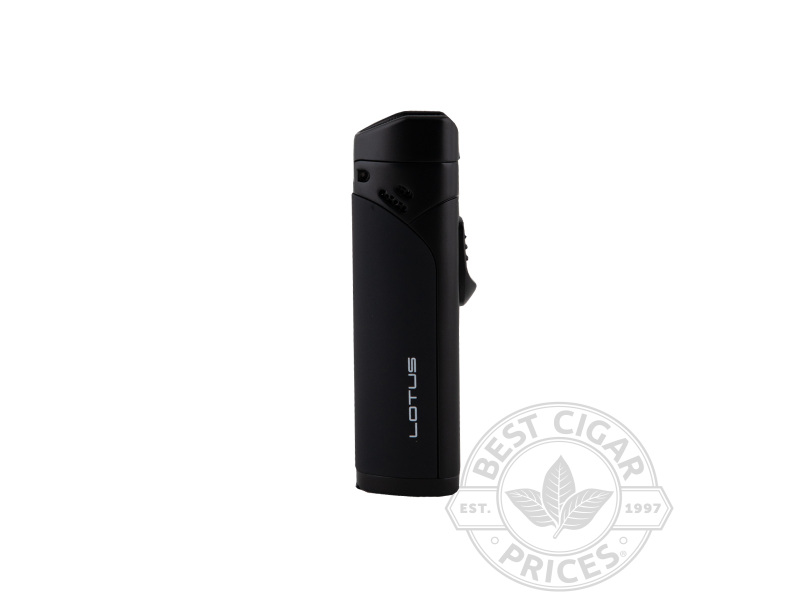 Monarch Quad Flame Lighter By Lotus- Black Matte And Black Rubberized - Box of 20
