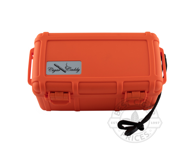 Cigar Caddy 15 Cigar Travel Case- Blaze Orange - Box of 20