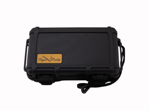 Cigar Caddy XL 5 Cigar Travel Case- Black - Box of 20