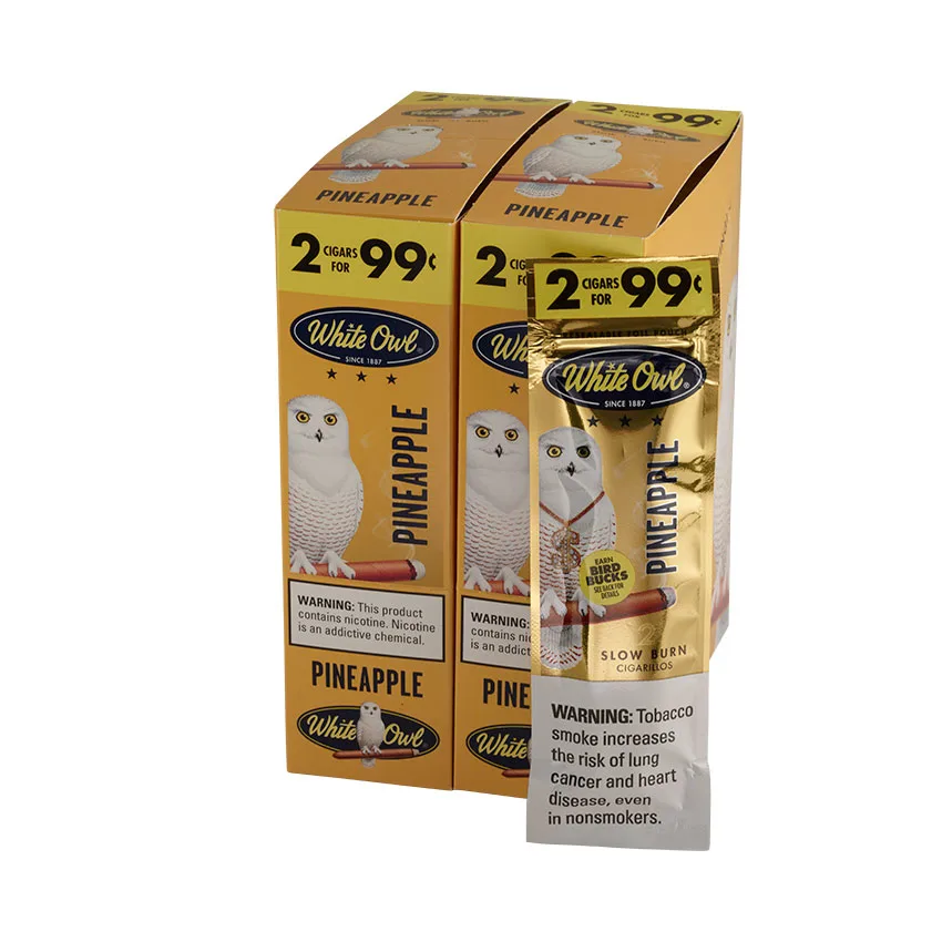 White Owl Pineapple (2) Natural | Cigarillo | Upright of 60