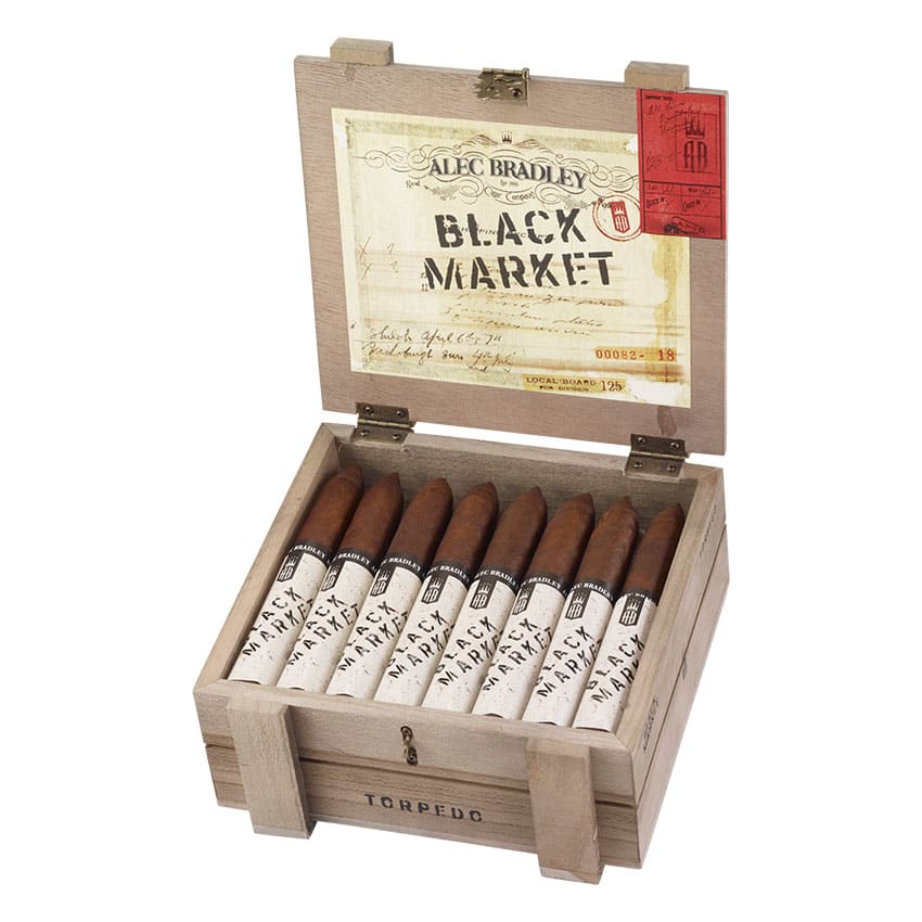 Alec Bradley Black Market Torpedo Dark Natural | Torpedo | Box of 24