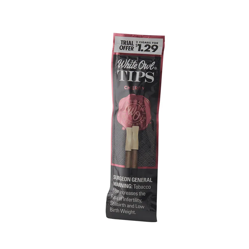 White Owl Tips 15/2 Cherry Natural | Cigarillo | Pack of 2